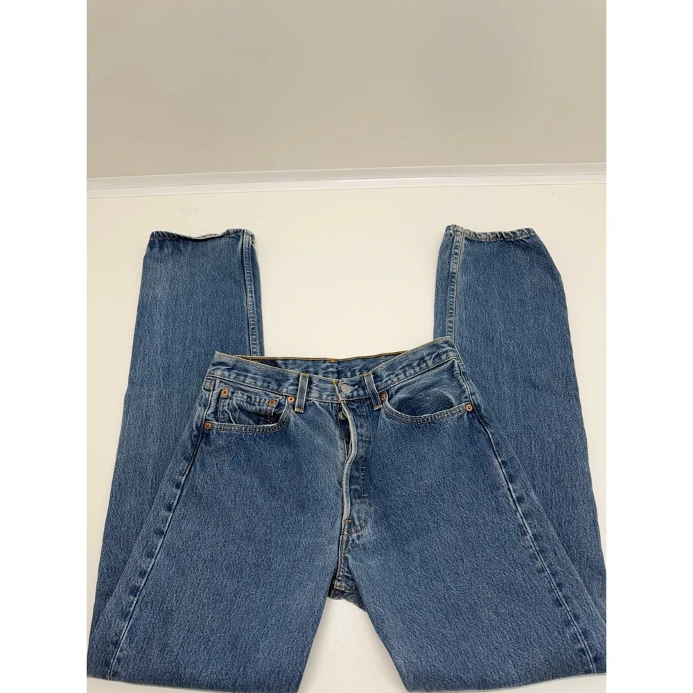 Vintage Levi's 501 0115 Jeans USA Made Y2K Straight Leg W31 L34 Medium Wash